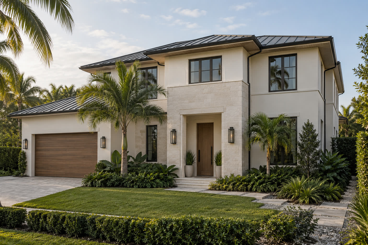 Luxury custom home built in Palm Beach by Xact Construction
